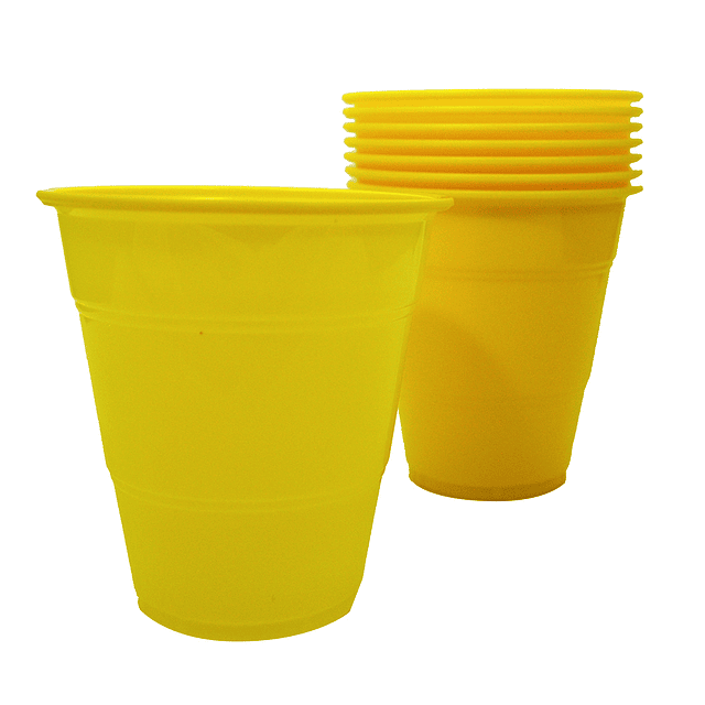 Vaso Plastico 350Cc Amarillo 10 Uni