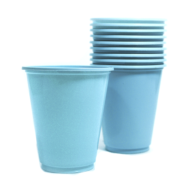 Vaso Plastico 230Cc Celeste 10 Uni