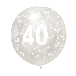 Globo Celebración 40 Años 6 Uni