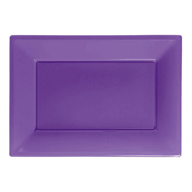 Bandeja Rectangular Morado 3 Uni