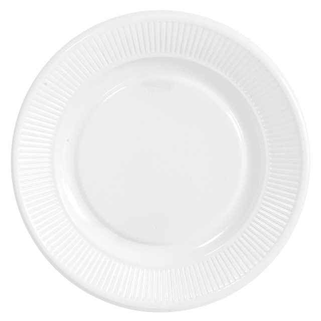 Plato Plastico Blanco 23 Cm 20 Uni