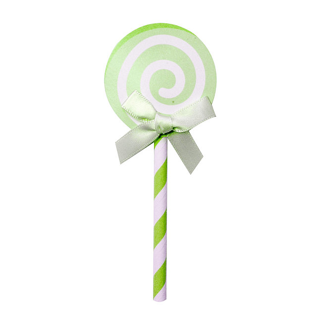 Picks Deco Lolly Pop Verde Lima 6 Uni