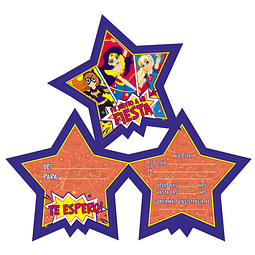 Tarjetas De Invitacion Dc Super Hero Girls 6 Uni