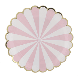 Plato 23Cm Circus Rosado Dorado 6 Uni