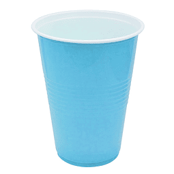 Vaso Plastico 480Ml Celeste Blanco 20 Uni