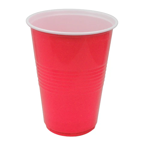 Vaso Plastico 450Ml Rojo Blanco 20 Uni