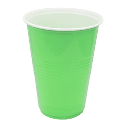 Vaso Plastico 480Ml Verde Lima Blanco 20 Uni