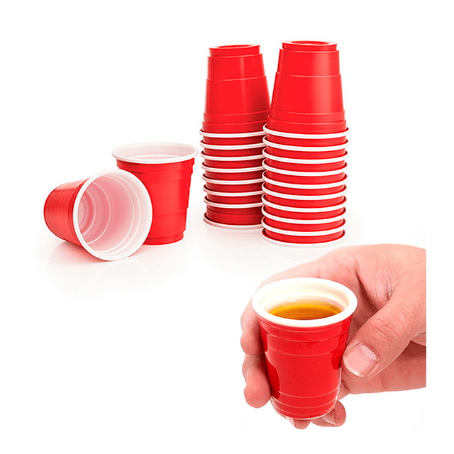 Vasos Shot Rojo 20 Uni