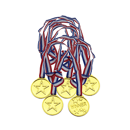 Medallas Winner Chica 6 Uni - 3,5 cm.