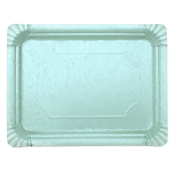 Bandeja Carton Celeste Estampada 30X40Cm 1 Uni