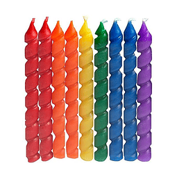 Vela Espiral Rainbow 10 Uni