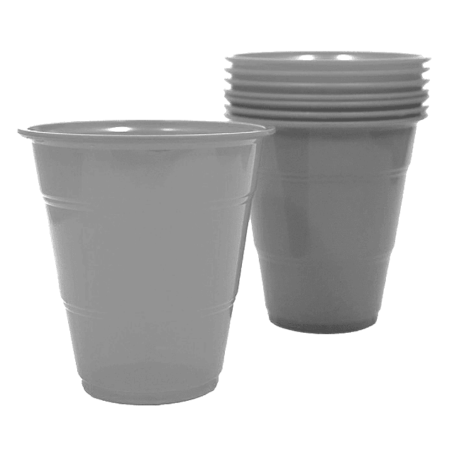 Vaso Plastico 350Cc Plateado 10 Uni