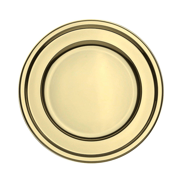 Plato Plastico 18 Cm Metal Oro 10 Uni