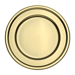 Plato Plastico 23 Cm Metal Oro 10 Uni