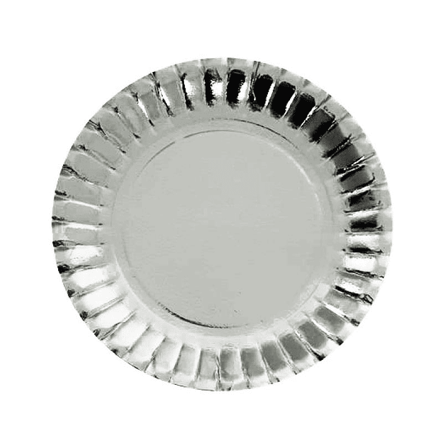 Mini Plato Plateado 10Cm 24 Uni