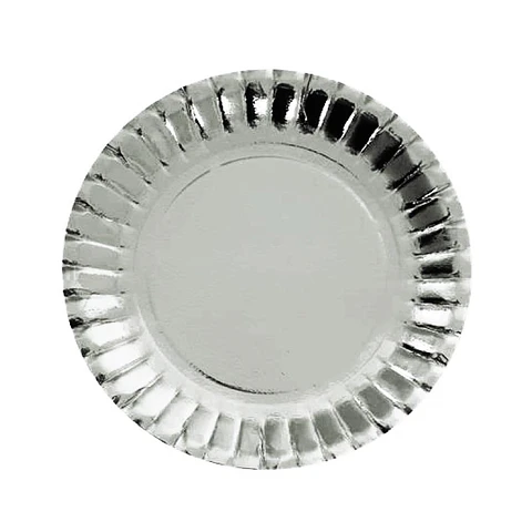 Mini Plato Plateado 10cm 24 Uni