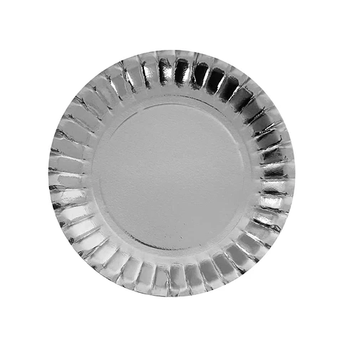 Mini Plato Plateado 13cm 24 Uni