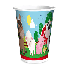 Vaso Animalitos Granja 6 Uni