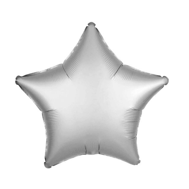 Globo Foil 18" Estrella Plateada Satin 1 Uni