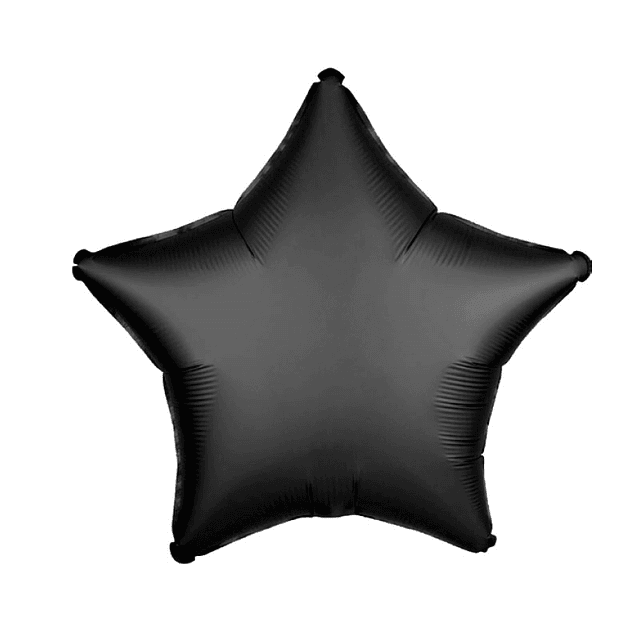 Globo Foil 18" Estrella Negra Satin 1 Uni