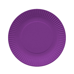 Plato Redondo Carton Morado 18Cm 10 Uni