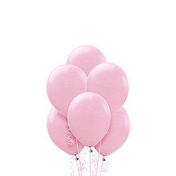 Globo Liso Glam 9 Pastel Color Rosado 25 Uni