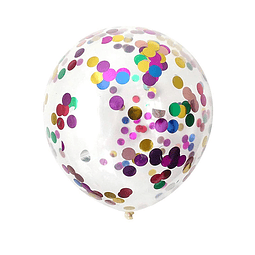 Globo 12" C/Confetti Col/Surtido 3 Uni