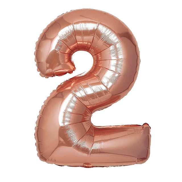 Globo 81Cm Numero 2 Rose Gold 1 Uni