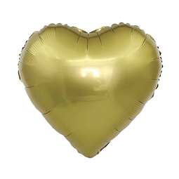 Globo Foil 18" Corazón Metal Dorado 1 Uni