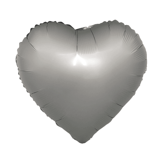 Globo Foil 18" Corazón Metal Plateado 1 Uni