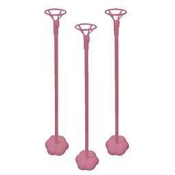 Set Varilla 40cm Con Base Rosado 3 Uni