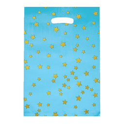 Bolsa Stars Metalizada Celeste 10 Uni