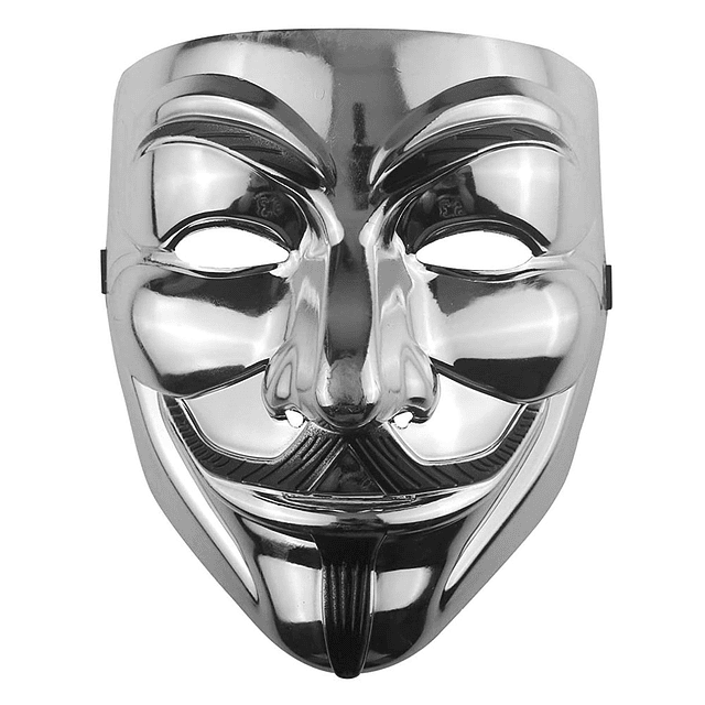 Máscara Anonymous Plateado 1 Uni
