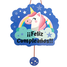 Piñata Feliz Cumpleaños Unicornio Arcoiris 1 Uni