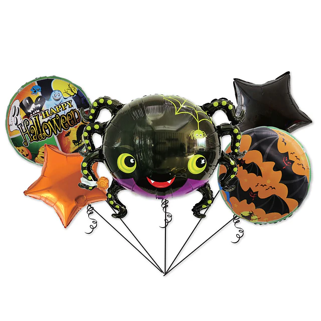 Set 5 Globos Hwn Araña 1 Uni