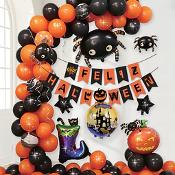 Set Deco Globos F/Hwn Araña 1 Uni