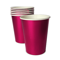 Vaso Metal Effect Fucsia 6 Uni