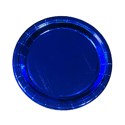 Plato 18Cm Metal Effect Azul 6 Uni