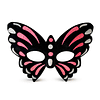Antifaz Butterfly Glitter Colores/Surtidos 1 Uni