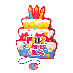 Piñata Feliz Cumpleaños Torta Velas 1 Uni