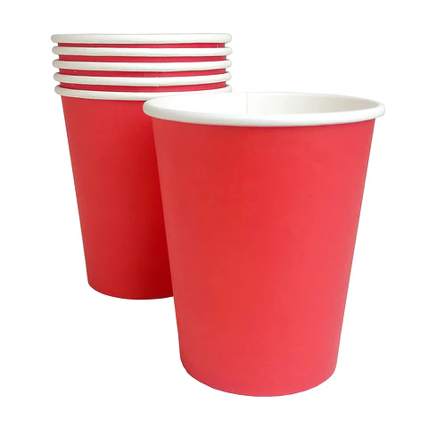 Vaso Polipapel Rojo 6 Uni