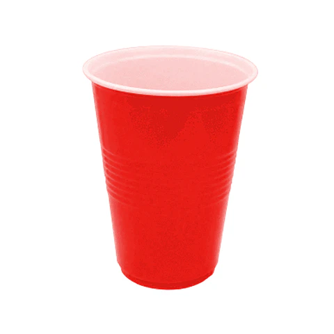 Vaso Plástico 450ml Rojo Blanco 50 Uni