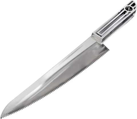 Cuchillo Plástica Reutilizable Plateado 28cm 1 Uni