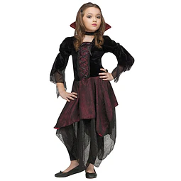 Disfraz Largo Vampira Niña Talla 4-6 1 Uni