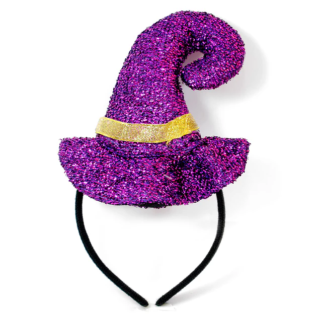 Cintillo Brujita Glitter Morado 1 Uni