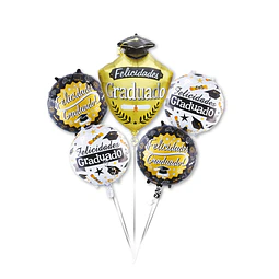 Set 5 Globos Graduado 1 Uni