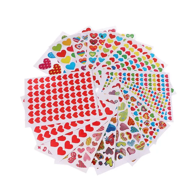 Hoja Sticker Corazon D/Surt 1 Uni
