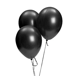 Globo Liso Glam 9 Cromado Negro 25 Uni