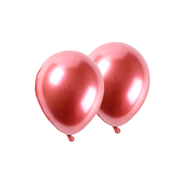 Globo Liso Glam 9 Cromado Rosado 25 Uni