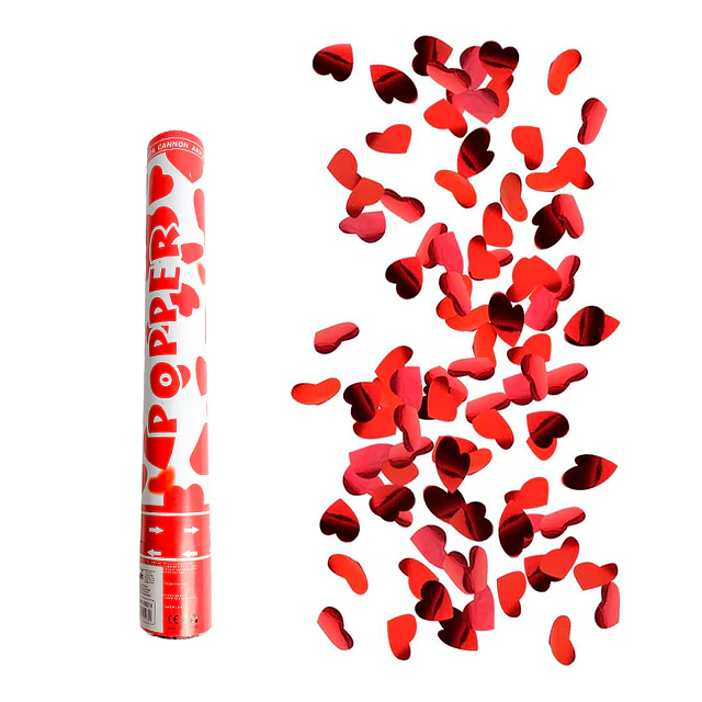 Lanza Confetti Corazones 40Cm 1 Uni
